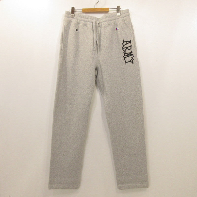 Used】STUSSY | Stussy ARMY REVERSE WEAVE Pants ×Champion Gray Size: XL