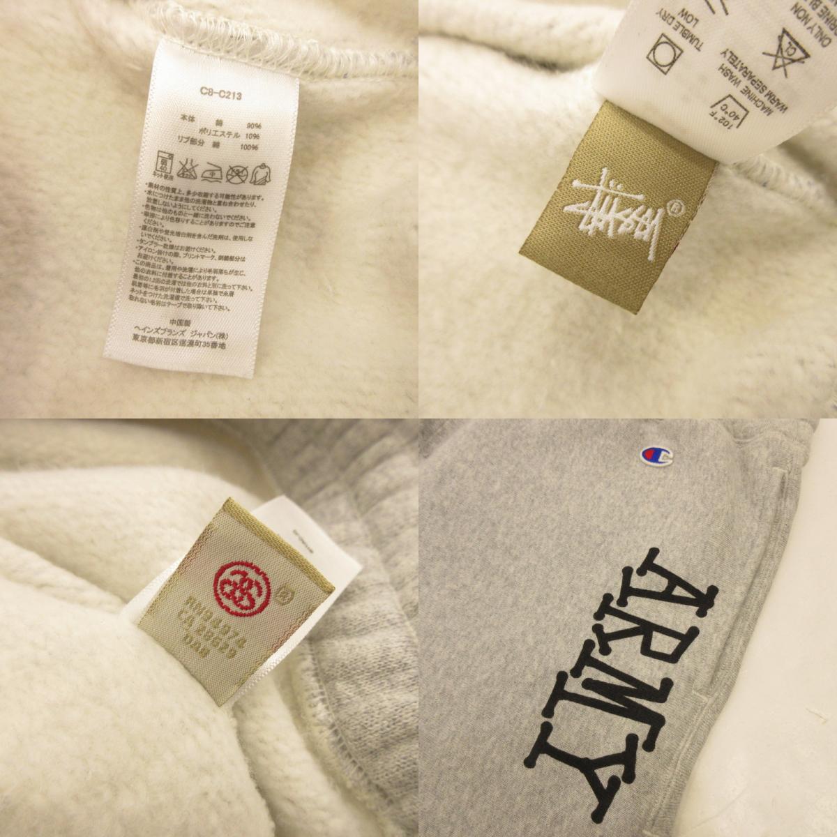 Used】STUSSY | Stussy ARMY REVERSE WEAVE Pants ×Champion Gray Size: XL