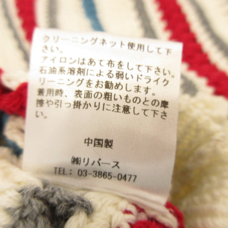 [Used] CROCHET STRIPED PULLOVER Sweater MC251K025 Size: M