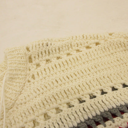 [Used] CROCHET STRIPED PULLOVER Sweater MC251K025 Size: M
