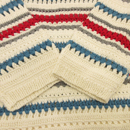 [Used] CROCHET STRIPED PULLOVER Sweater MC251K025 Size: M