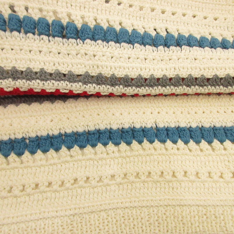 [Used] CROCHET STRIPED PULLOVER Sweater MC251K025 Size: M