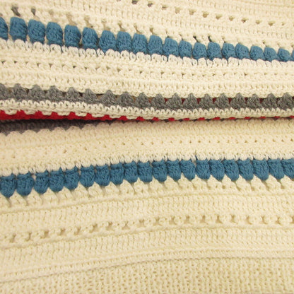 [Used] CROCHET STRIPED PULLOVER Sweater MC251K025 Size: M