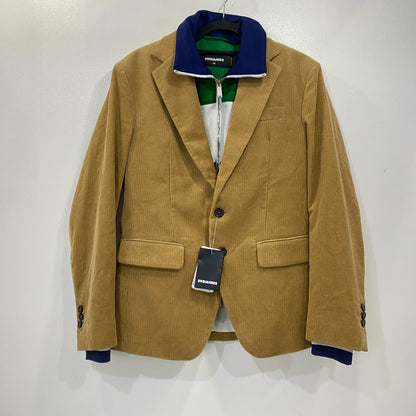 DSQUARED2 | ディースクエアード TRACK LONDON CORD JACKET その他アウター S71BN0922 コーデュロイジャケット 2023S/S 国内正規品 キャメル サイズ：44【姫路東店】