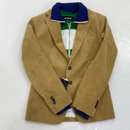 DSQUARED2 | ディースクエアード TRACK LONDON CORD JACKET その他アウター S71BN0922 コーデュロイジャケット 2023S/S 国内正規品 キャメル サイズ：44【姫路東店】