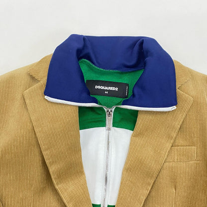 DSQUARED2 | ディースクエアード TRACK LONDON CORD JACKET その他アウター S71BN0922 コーデュロイジャケット 2023S/S 国内正規品 キャメル サイズ：44【姫路東店】