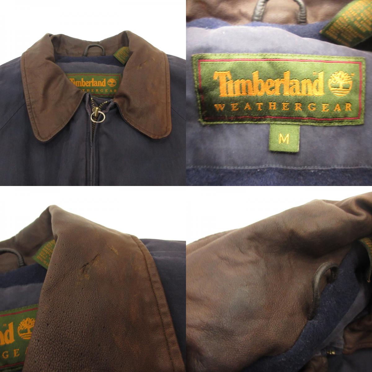 Timberland | Timberland Collar Leather Hunting Jacket Other Outerwear Navy Size: M