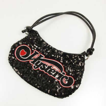 [Used] HYSTERIC GLAMOUR | Hysteric Glamour WRAPPED HEART LOGO Embroidered Sequin Bag Shoulder Bag Black