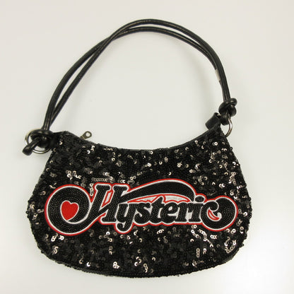 [Used] HYSTERIC GLAMOUR | Hysteric Glamour WRAPPED HEART LOGO Embroidered Sequin Bag Shoulder Bag Black