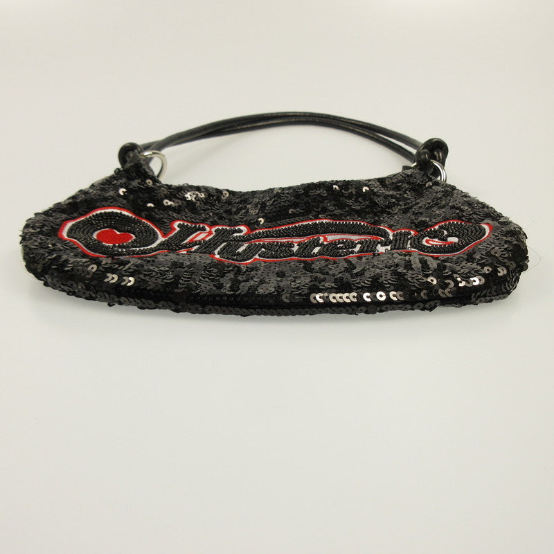 [Used] HYSTERIC GLAMOUR | Hysteric Glamour WRAPPED HEART LOGO Embroidered Sequin Bag Shoulder Bag Black