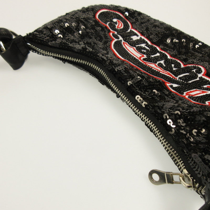 [Used] HYSTERIC GLAMOUR | Hysteric Glamour WRAPPED HEART LOGO Embroidered Sequin Bag Shoulder Bag Black