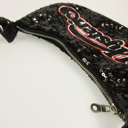 [Used] HYSTERIC GLAMOUR | Hysteric Glamour WRAPPED HEART LOGO Embroidered Sequin Bag Shoulder Bag Black