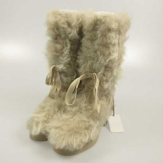 【中古】snidel | スナイデル レースアップファーブーツ ブーツ SWGS254685 ベージュ サイズ：S