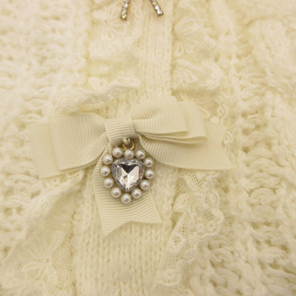 Used LIZ LISA | Ribbon Bijoux Brooch Long Cardigan Cardigan 731-3510-0 Size:0 White