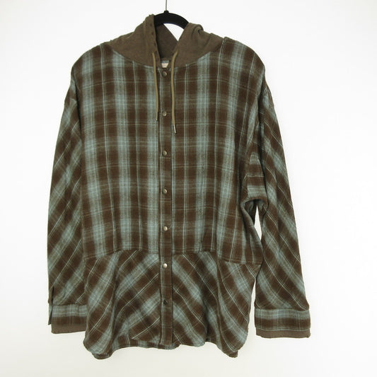 【中古】Darich | ダーリッチ フードドッキングチェックルーズシャツ 長袖シャツ 112511052