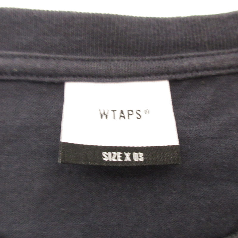 [Used] W)TAPS | LOCKER SS COTTON Short Sleeve T-Shirt 221ATDT-STM02S Navy Size: 3