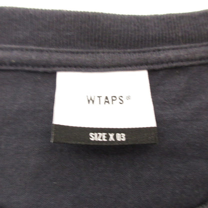[Used] W)TAPS | LOCKER SS COTTON Short Sleeve T-Shirt 221ATDT-STM02S Navy Size: 3