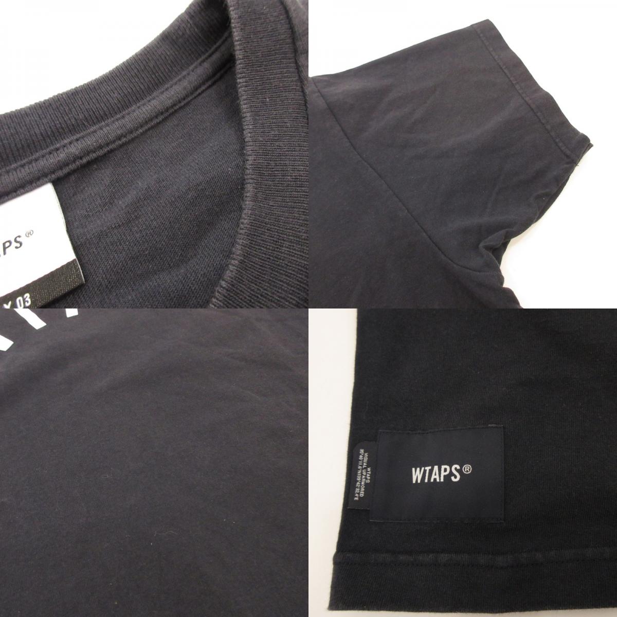 [Used] W)TAPS | LOCKER SS COTTON Short Sleeve T-Shirt 221ATDT-STM02S Navy Size: 3