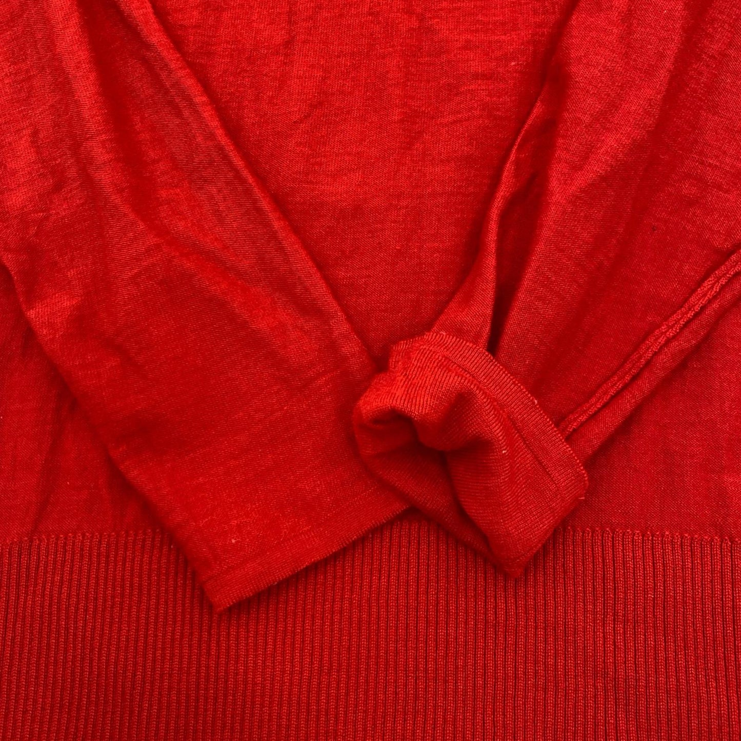 [Used] AMI Crew Neck Knit Sweater E16K14.01 Red Size: M