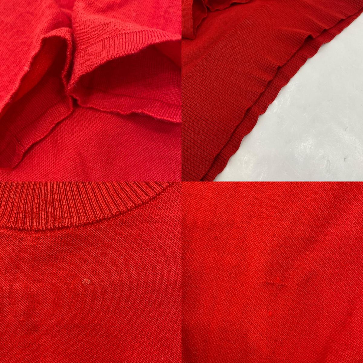 [Used] AMI Crew Neck Knit Sweater E16K14.01 Red Size: M