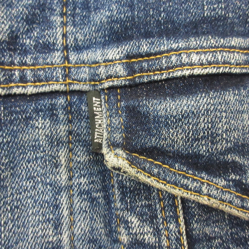 ATTACHMENT | アタッチメント 13.5ozハイパワーストレッチセルヴィッチデニム デニム AB71-216 ネイビー サイズ：2