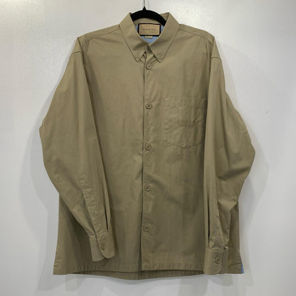 GUCCI | グッチ 長袖シャツ 762164 ZAPC4 2024A/W 国内正規品 ベージュ サイズ：46【姫路東店】