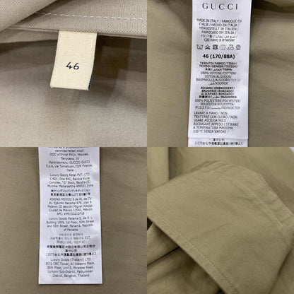 GUCCI | グッチ 長袖シャツ 762164 ZAPC4 2024A/W 国内正規品 ベージュ サイズ：46【姫路東店】