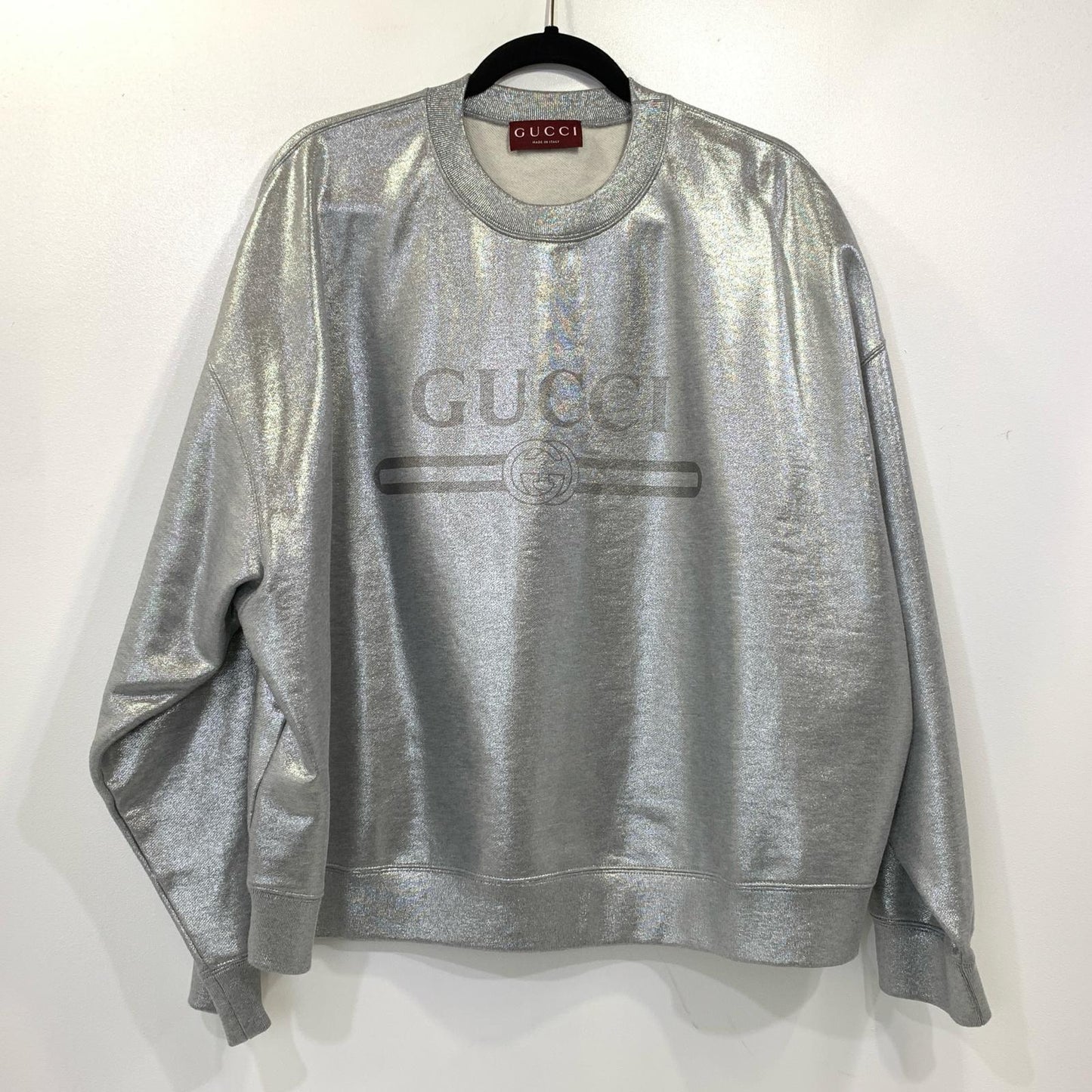 GUCCI | グッチ スウェット 813611 XJG0Z スウェットシャツ 2025S/S 国内正規品 シルバー サイズ：L【姫路東店】