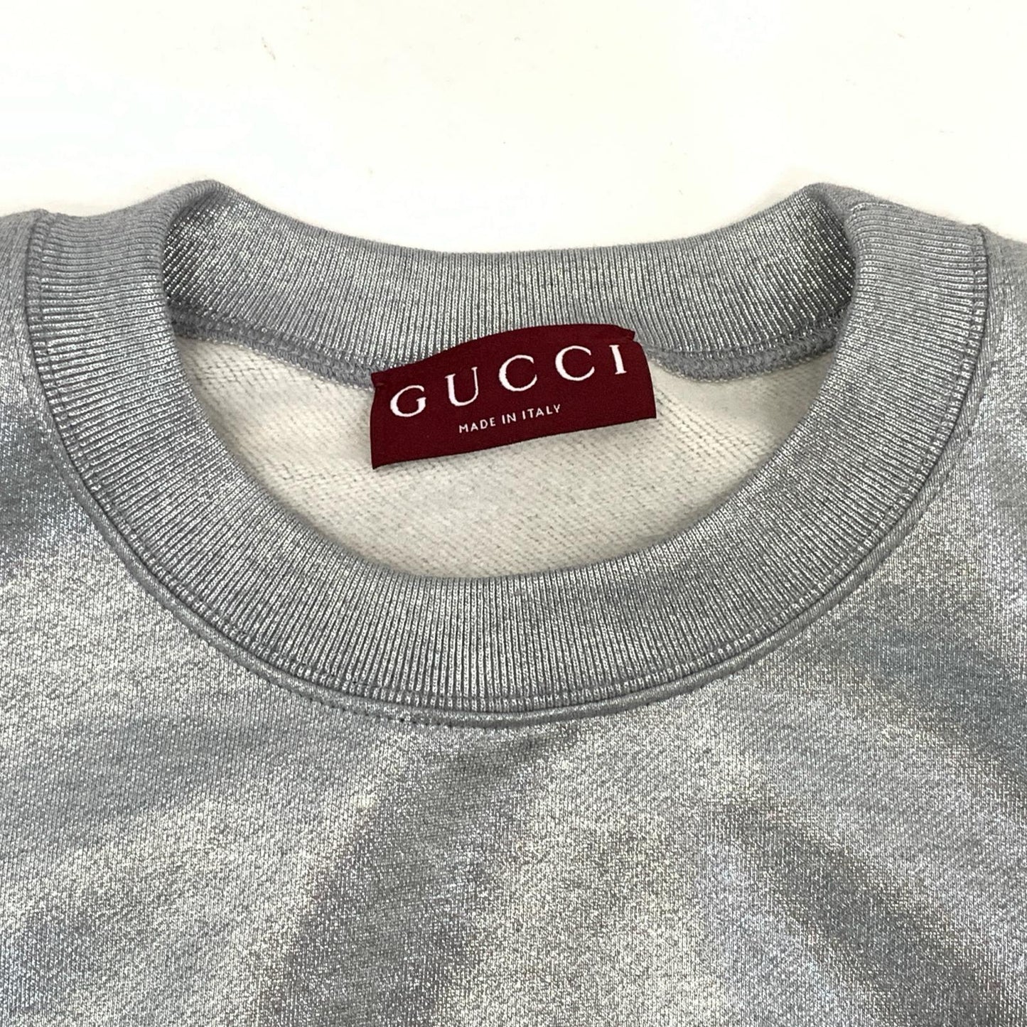 GUCCI | グッチ スウェット 813611 XJG0Z スウェットシャツ 2025S/S 国内正規品 シルバー サイズ：L【姫路東店】
