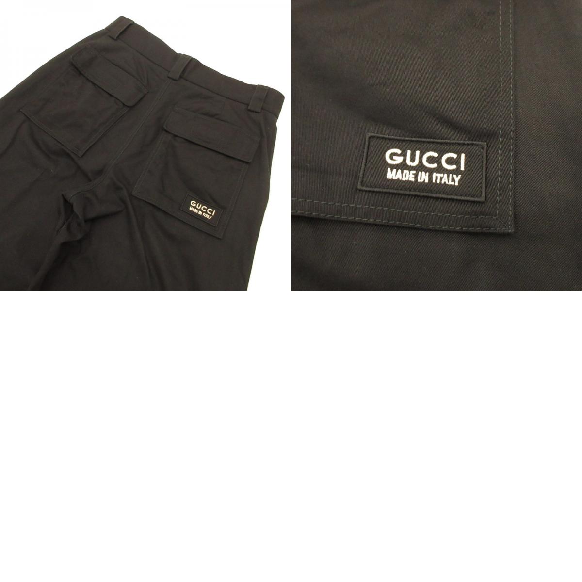 [Used] GUCCI | Gucci Cargo Pants 776978 ZAPRO Domestic Genuine Product Black Size: 46