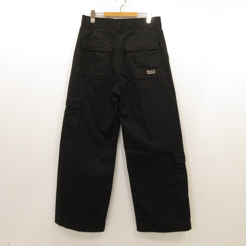 [Used] GUCCI | Gucci Cargo Pants 776978 ZAPRO Domestic Genuine Product Black Size: 46
