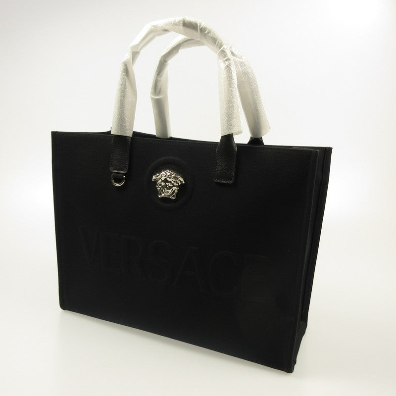 [Used] VERSACE | Versace La Medusa Large Canvas Tote Tote Bag 1004741/1A03095 Black