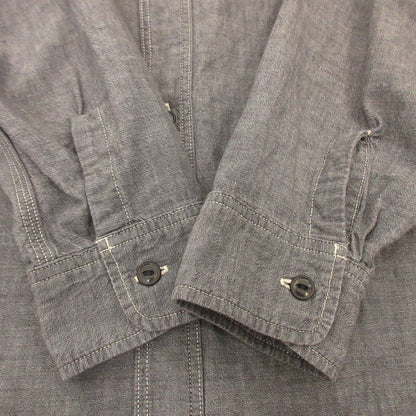 Used: STANDARD CALIFORNIA | SD Stadium Logo Patch Chambray Shirt Long-Sleeve Shirt SHOLD240 Gray Size: L