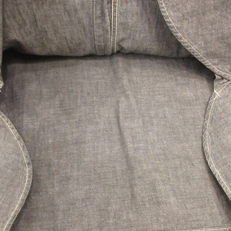 Used: STANDARD CALIFORNIA | SD Stadium Logo Patch Chambray Shirt Long-Sleeve Shirt SHOLD240 Gray Size: L
