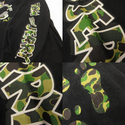 A BATHING APE | アベイシングエイプ FOOTPRINTS L/S TEE 長袖Ｔシャツ ×トムとジェリー ブラック サイズ：L