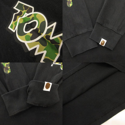 A BATHING APE | アベイシングエイプ FOOTPRINTS L/S TEE 長袖Ｔシャツ ×トムとジェリー ブラック サイズ：L