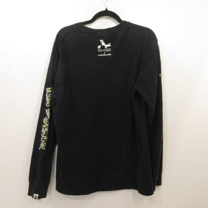 A BATHING APE | アベイシングエイプ FOOTPRINTS L/S TEE 長袖Ｔシャツ ×トムとジェリー ブラック サイズ：L