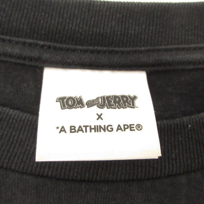 A BATHING APE | アベイシングエイプ FOOTPRINTS L/S TEE 長袖Ｔシャツ ×トムとジェリー ブラック サイズ：L