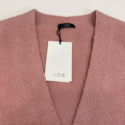WOOL BOUCLE KNIT CARDIGAN カーディガン 170-2264068 ピンク サイズ：4【姫路東店】