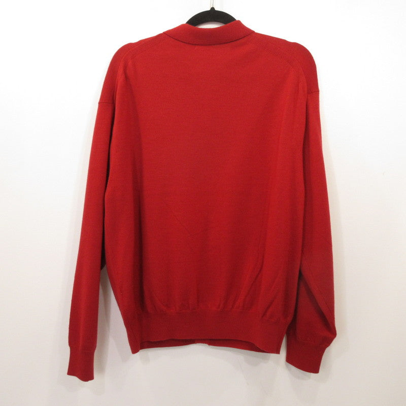 【中古】crepuscule | クレプスキュール H-G Knit Shirts 長袖シャツ 2503-041 レッド サイズ：1
