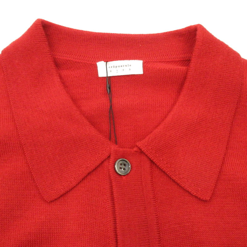【中古】crepuscule | クレプスキュール H-G Knit Shirts 長袖シャツ 2503-041 レッド サイズ：1