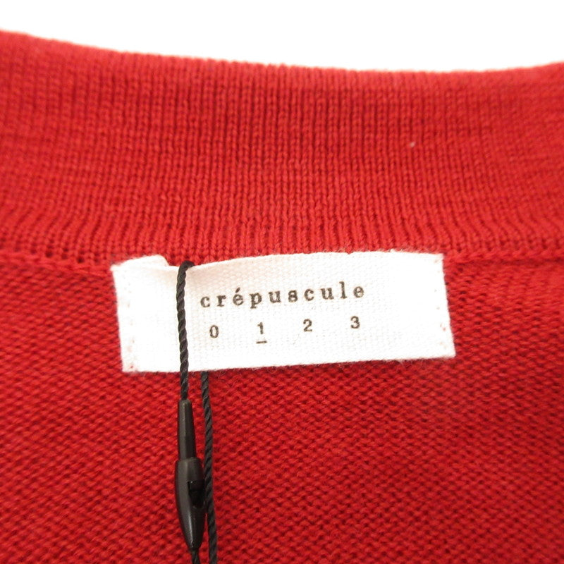 【中古】crepuscule | クレプスキュール H-G Knit Shirts 長袖シャツ 2503-041 レッド サイズ：1