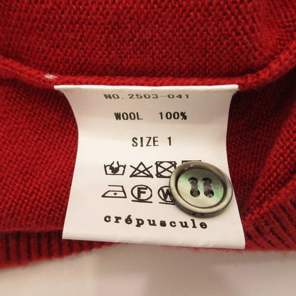 【中古】crepuscule | クレプスキュール H-G Knit Shirts 長袖シャツ 2503-041 レッド サイズ：1