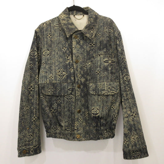 【中古】LOUIS VUITTON | ルイ・ヴィトン モノグラムテーラードデニムジャケット デニム RM2319 TC6 HOA02W 国内正規品 ブルー サイズ：48