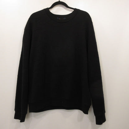 Used] LOUIS VUITTON | Louis Vuitton Embroidered Cotton Jersey Crewneck Sweatshirt 1AFXO6 Domestic genuine product Black Size: XXL