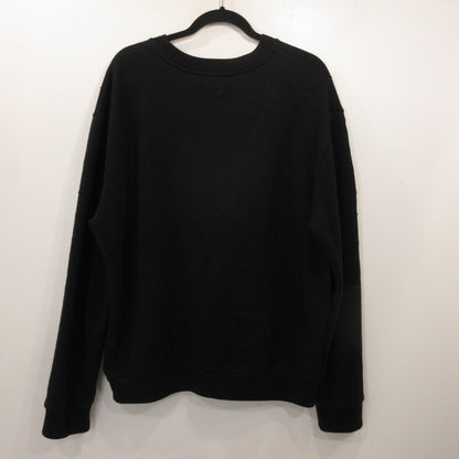 Used] LOUIS VUITTON | Louis Vuitton Embroidered Cotton Jersey Crewneck Sweatshirt 1AFXO6 Domestic genuine product Black Size: XXL