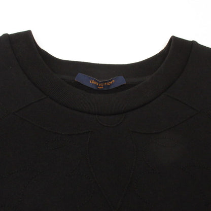 Used] LOUIS VUITTON | Louis Vuitton Embroidered Cotton Jersey Crewneck Sweatshirt 1AFXO6 Domestic genuine product Black Size: XXL