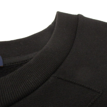 Used] LOUIS VUITTON | Louis Vuitton Embroidered Cotton Jersey Crewneck Sweatshirt 1AFXO6 Domestic genuine product Black Size: XXL