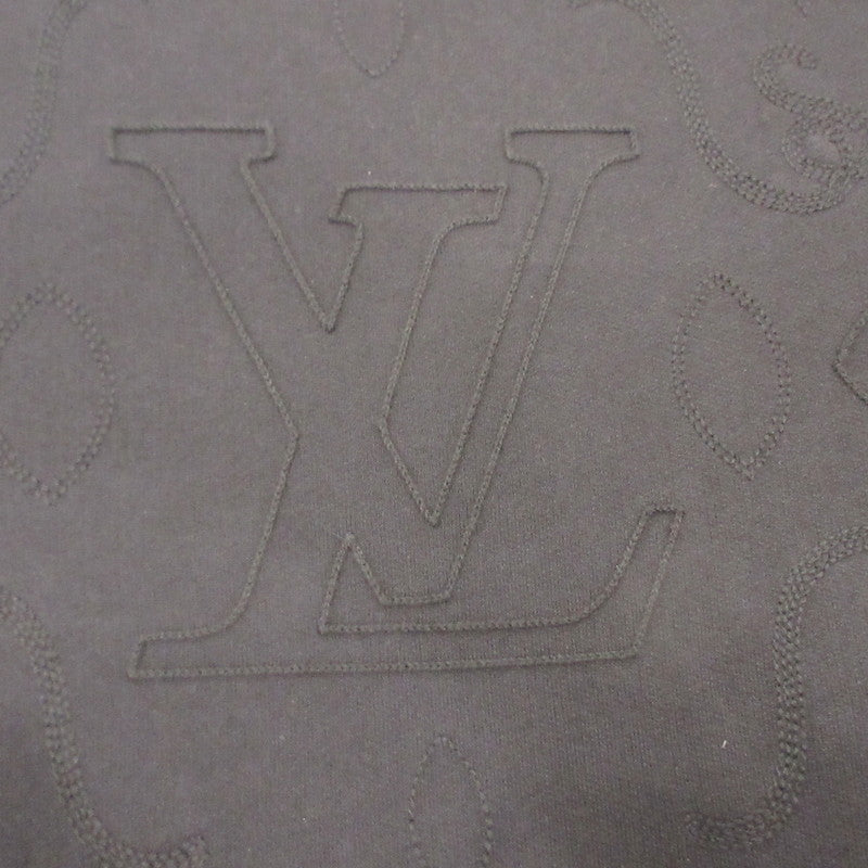 Used] LOUIS VUITTON | Louis Vuitton Embroidered Cotton Jersey Crewneck Sweatshirt 1AFXO6 Domestic genuine product Black Size: XXL