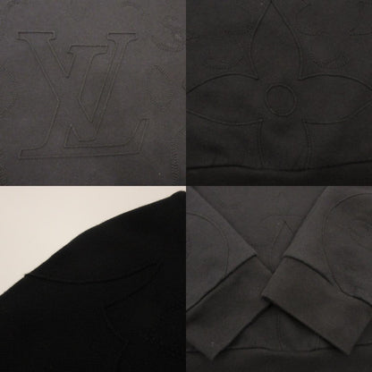 Used] LOUIS VUITTON | Louis Vuitton Embroidered Cotton Jersey Crewneck Sweatshirt 1AFXO6 Domestic genuine product Black Size: XXL